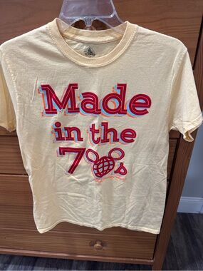 Disney Yellow 'Made in the 70s' Short Sleeve Tee EUC small